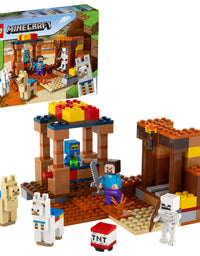 LEGO Minecraft The Trading Post 21167 Collectible Action-Figure Playset with Minecraft’s Steve and Skeleton Toys, New 2021 (201 Pieces)
