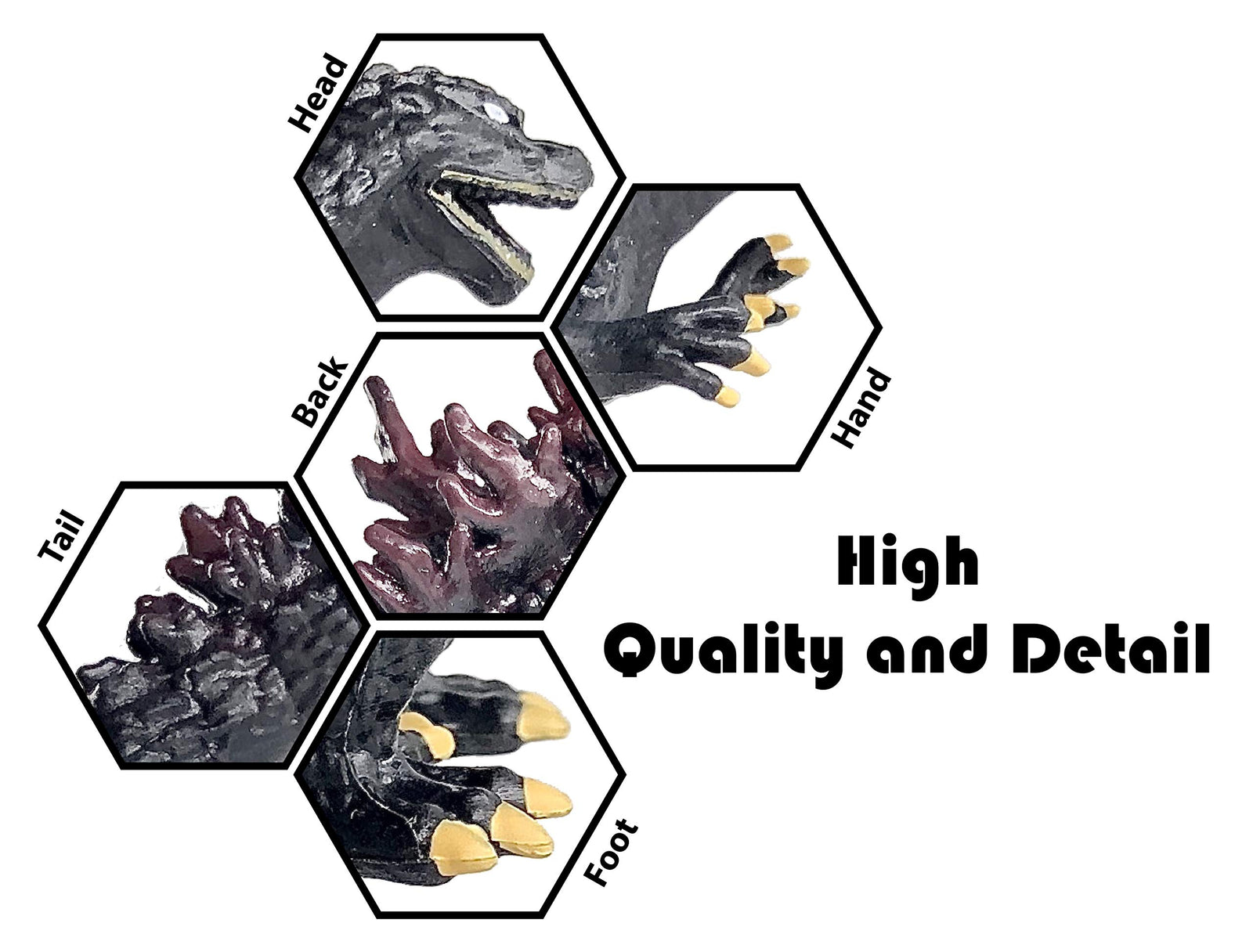 EZFun Set of 10 Godzilla Toys with Carry Bag, Movable Joint Action Figures 2019, King of the Monsters Mini Dinosaur Mothra Imago Burning Heisei Mecha Ghidorah Playsets Kids Birthday Cake Toppers Pack