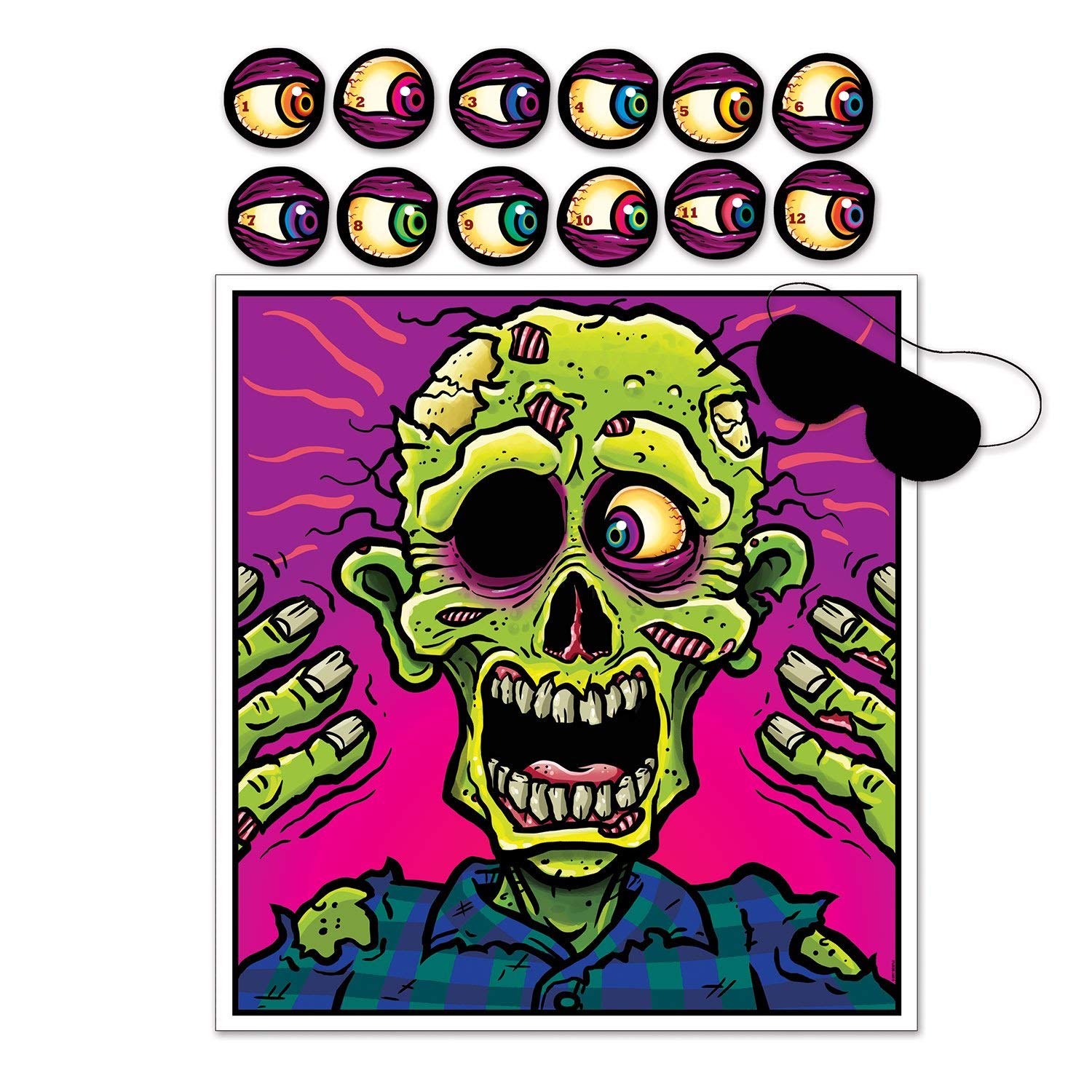 Beistle Pin The Eyeball On The Zombie Games - 1 Pc