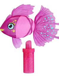 Little Live Pets - Lil' Dippers Fish Tank: Splasherina| Interactive Toy Fish & Tank , Magically Comes Alive in Water, Feed and Swims Like A Real Fish
