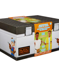 BLACK+DECKER Kids Tool Set Pretend Play Trunk with Tool Box, Construction Vest & Hard Hat – 22 Piece Set [Amazon Exclusive]
