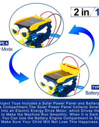 STEM Solar Project Toys 11-in-1, 231 Pieces Solar and Cell Powered 2 in 1, Educational DIY Assembly Kit Science Building Set Gifts for Kids Aged 8+

