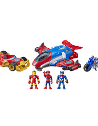 Super Hero Adventures Marvel Figure and Jetquarters Vehicle Multipack, 3 Action Figures and 3 Vehicles, 5-Inch Toys for Kids Ages 3 and Up (Amazon Exclusive)
