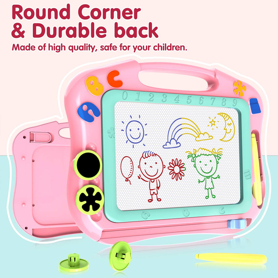 LOFEE Magna Drawing Doodle Board Present for 1 2 3 4 Year Old Girl,Magnetic Drawing Board Gift for 2 3 4 Year Old Girl Toy Age 1 2 3 Birthday Gift for 2 3 4 Year Old Girls Small Toys for Travel SLHFPX