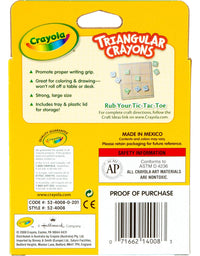 Crayola Crayons Triangular Antiroll Multicolor, 7/16 X 4 in
