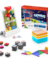 Osmo - Genius Starter Kit, Ages 6-10 - Math, Spelling, Creativity & More - STEM Toy Educational Learning Games (Osmo Base Included)
