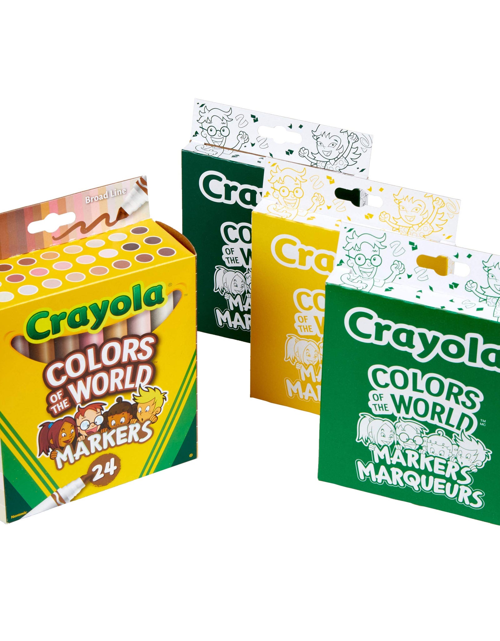 Crayola Colors of The World Markers 24 Count, Washable Skin Tone Markers, 24, Stocking Stuffers, Gift