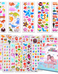 Kids Stickers 1000+, 40 Different Sheets, 3D Puffy Stickers for Kids, Bulk Stickers for Girl Boy Birthday Gift, Scrapbooking, Teachers, Toddlers, Including Animals, Stars, Fishes, Hearts and More
