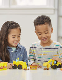 Play-Doh Wheels Excavator and Loader Toy Construction Trucks with Non-Toxic Sand Buildin' Compound Plus 2 Additional Colors (Amazon Exclusive)
