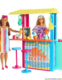 Barbie Loves The Ocean Beach Shack Playset with 18+ Accessories, Made from Recycled Plastics, Gift for 3 to 7 Year Olds
