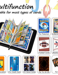 4-Pocket Binder for Pokemon Cards, Pokemon Card Binder with 50 Removable Sheets Holds 400 Cards, Trading Card Binder for Card Collector Album Holder Storage Book Folder-Toys Gifts for Boys Girls
