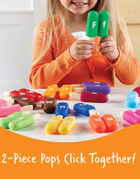 Learning Resources Smart Snacks Alpha Pops, Alphabet Learning & Fine Motor Skills Toy, Develops Letter Recognition, ABC for Kids, 26 Double Sided Pieces, Ages 2+
