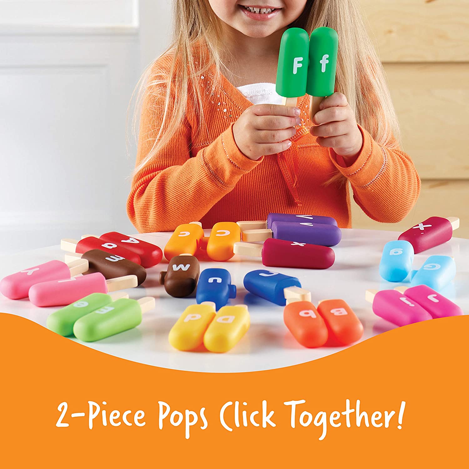 Learning Resources Smart Snacks Alpha Pops, Alphabet Learning & Fine Motor Skills Toy, Develops Letter Recognition, ABC for Kids, 26 Double Sided Pieces, Ages 2+