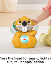 Fisher-Price Linkimals Boppin’ Beaver, Light-up Musical Activity Toy for Baby
