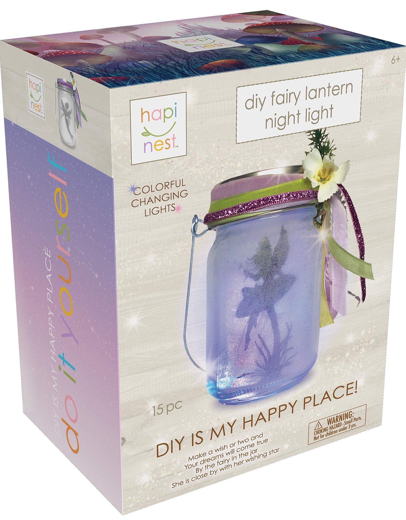 Hapinest DIY Fairy Lantern Night Light Kit - Arts and Crafts Gift for Girls Ages 6 7 8 9 10 Years and Up