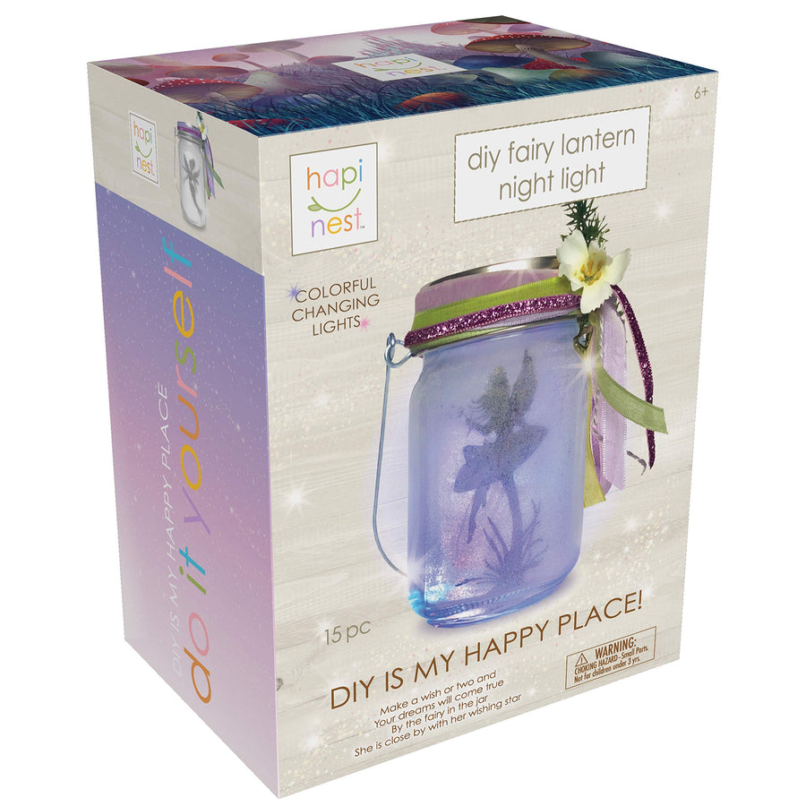 Hapinest DIY Fairy Lantern Night Light Kit - Arts and Crafts Gift for Girls Ages 6 7 8 9 10 Years and Up