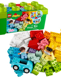 LEGO DUPLO Classic Brick Box 10913 First Set with Storage Box, Great Educational Toy for Toddlers 18 Months and up (65 Pieces)
