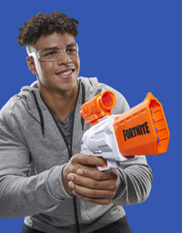 NERF Fortnite SR Blaster -- 4-Dart Hammer Action -- Includes Removable Scope and 8 Official Elite Darts -- for Youth, Teens, Adults
