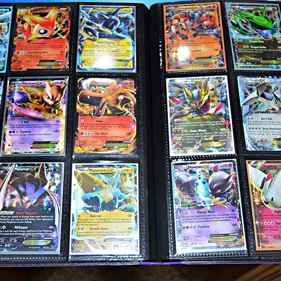 360 Card 9-Pocket Full View 20 Sleeves Compatible with Pokemon Cards Packs Binder Holder EX GX Booster Box