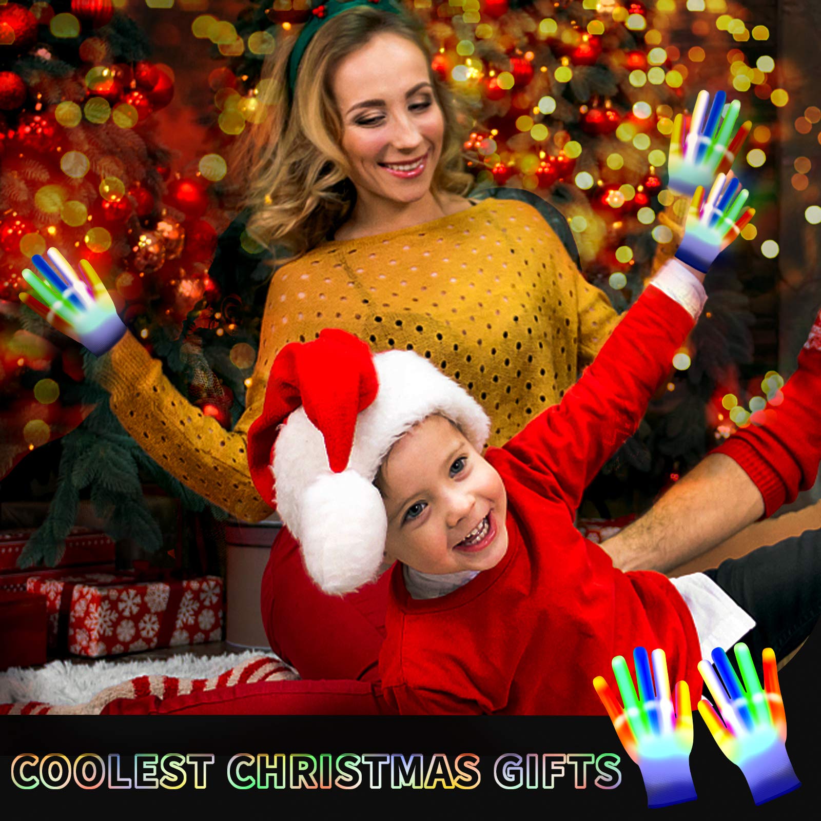 LED Gloves Cool Toys for Kids Toys for 3-15 Year Old Boys Gifts for Girls Boy Light Up Gloves Glowing Costume Party Favors Halloween Christmas Stocking Stuffers Toys for Boys Girls11