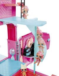 LOL Surprise OMG Glamper Fashion Camper Doll Playset with 55+ Surprises, Fully-Furnished with Light Up Pool, Water Slide, Bunk Beds, Cafe, BBQ Grill, DJ Booth - Gift Toy for Girls Ages 4 5 6 7+ Years
