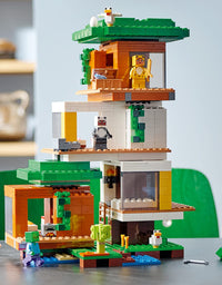 LEGO Minecraft The Modern Treehouse 21174 Giant Treehouse Building Kit Playset; Fun Toy for Minecraft-Gaming Kids; New 2021 (909 Pieces)
