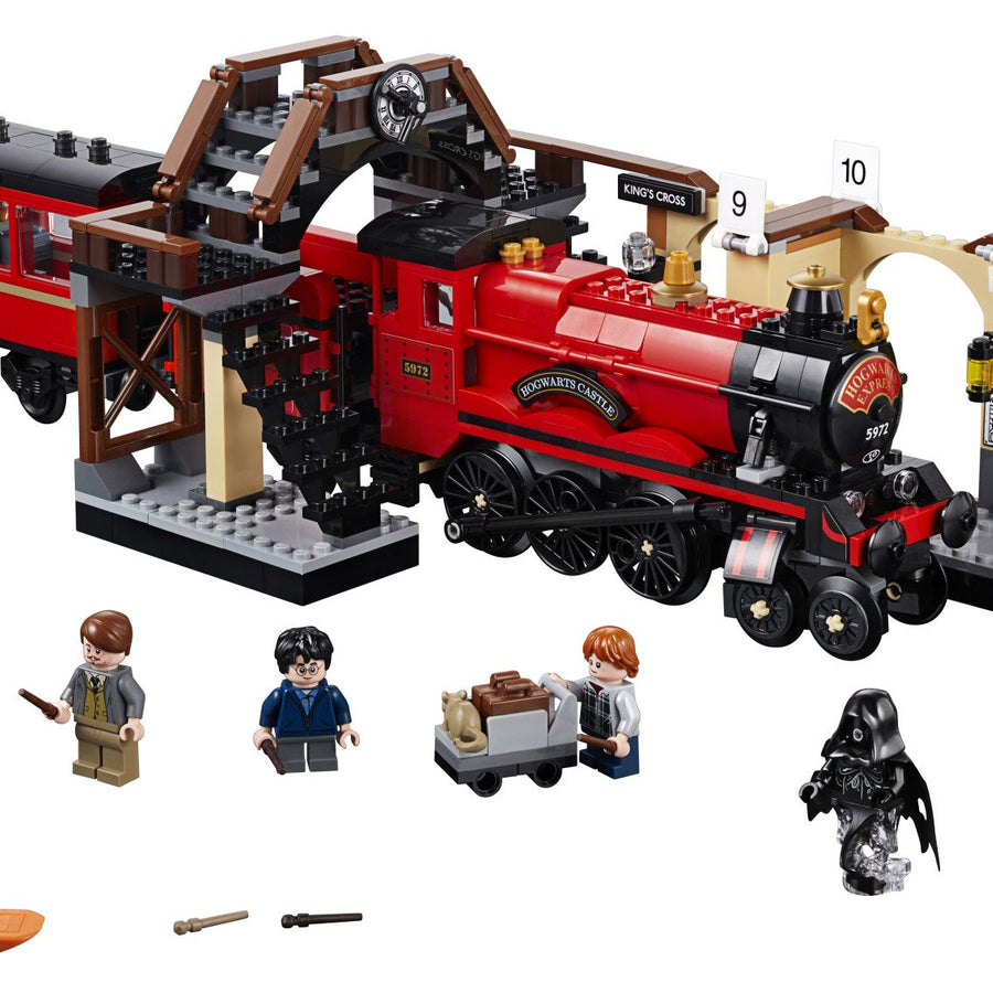 LEGO Harry Potter Hogwarts Express 75955 Toy Train Building Set Includes Model Train and Harry Potter Minifigures Hermione Granger and Ron Weasley (801 Pieces)