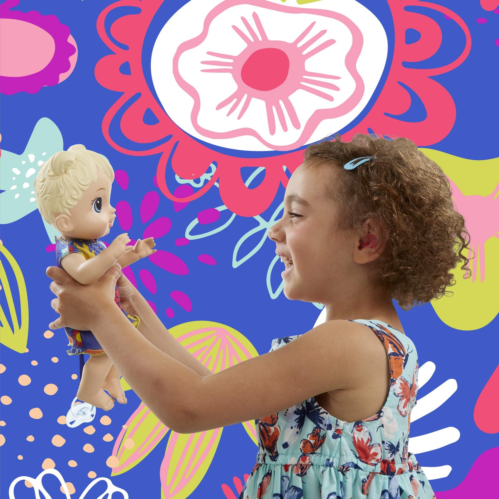 Baby Alive Baby Lil Sounds: Interactive Baby Doll for Girls & Boys Ages 3 & Up, Makes 10 Sound Effects, Including Giggles, Cries, Baby Doll with Pacifier