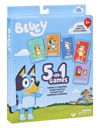 Bluey 5-in-1 Card Game Set - Includes 53 Jumbo Cards
