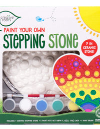 Creative Roots 92849 Paint Your Own Turtle Stepping Stone by Horizon Group Usa, 6 Paint Pots and Brush included, Assorted
