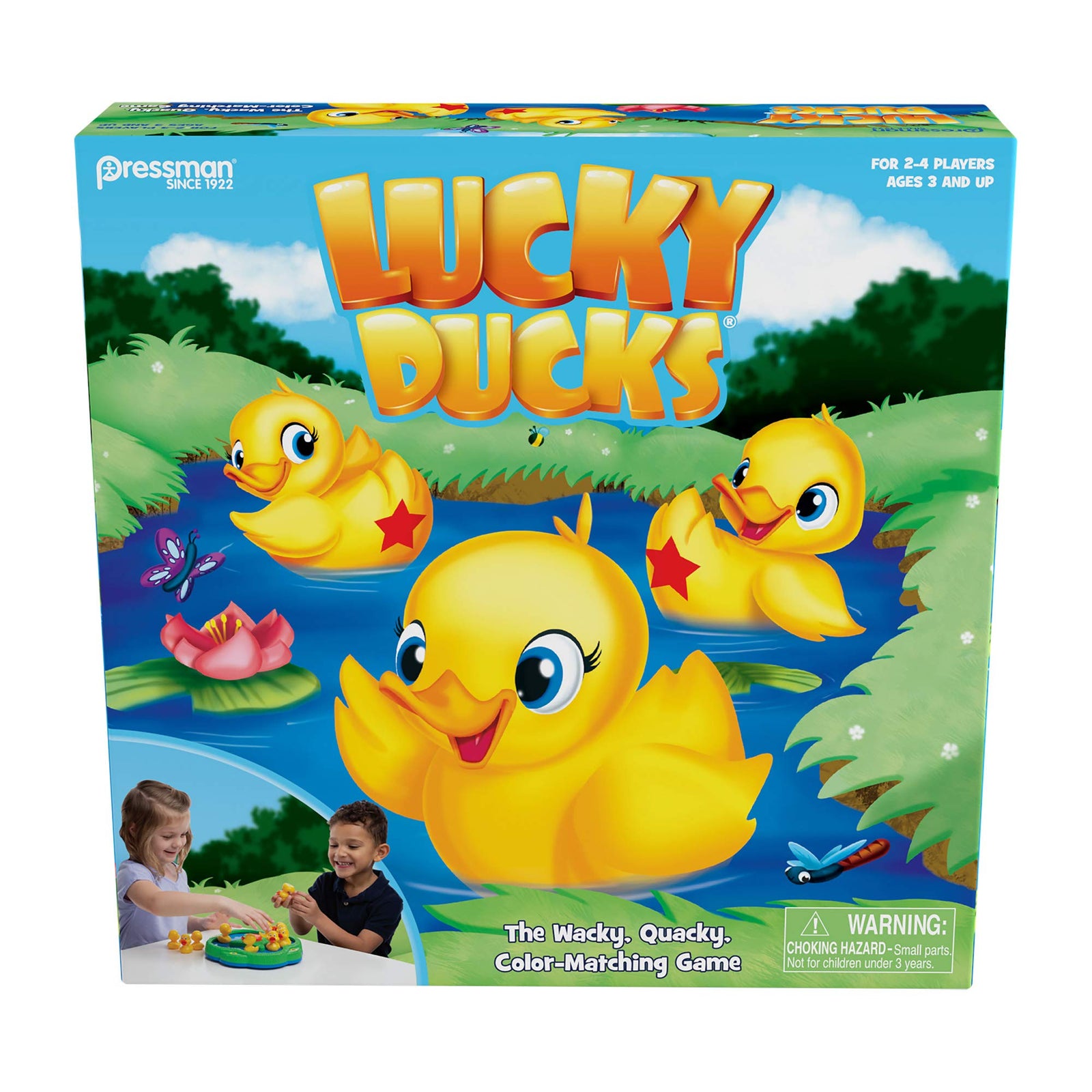 Pressman Lucky Ducks -- The Memory and Matching Game that Moves, 5"
