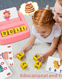 HahaGift Educational Toys for 2-5 Year Old Girl Gifts, Matching Letter Learning Games Activities, Christmas Birthday Gift for Toddler Kids Age 2 3 4 5 Year Olds Girls
