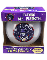 Mr. Predicto Plastic Fortune Telling Ball - Christmas Stocking Stuffer for Kids - Talking Crystal Ball Toy Like Magic 8 Ball - Ask a YES or NO Question & He'll Magically Light Up & Speak the Answer
