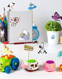 Sinceroduct Animal Stickers Assortment Set, 8 Sheets (1800+ Count), 2 Different Styles 16 Themes Collection for Kids, Children, Teacher, Parent, Grandparent, Animals of The World Sticker Variety Pack
