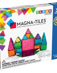 Magna-Tiles 32-Piece Clear Colors Set, The Original Magnetic Building Tiles For Creative Open-Ended Play, Educational Toys For Children Ages 3 Years +
