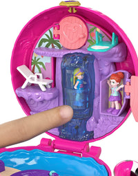 Polly Pocket Pocket World Flamingo Floatie Compact with Surprise Reveals, Micro Dolls & Accessories [Amazon Exclusive]
