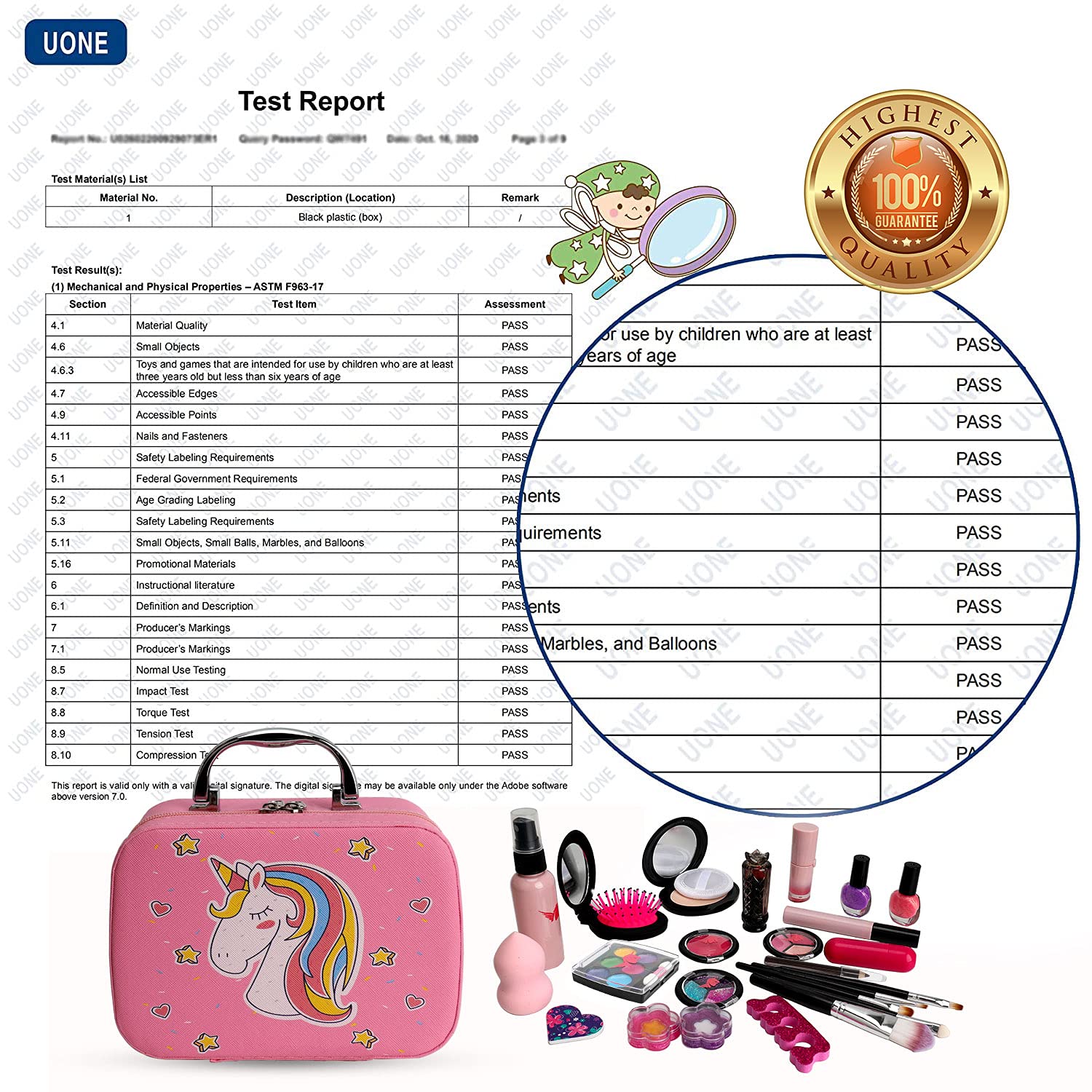 Flybay Kids Makeup Kit for Girls, Real Makeup Set, Washable Makeup Kit Toys for Little Girls Child Pretend Play Makeup for 4 5 6 7 Years Old Birthday Gifts Toys.