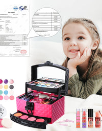 Mathea Real Makeup Girl Toys, Washable, Kids Makeup Kit for Girls, Makeup Set Cosmetic Beauty Set for Kids, Makeup Toy for Girls, Gift for Kids
