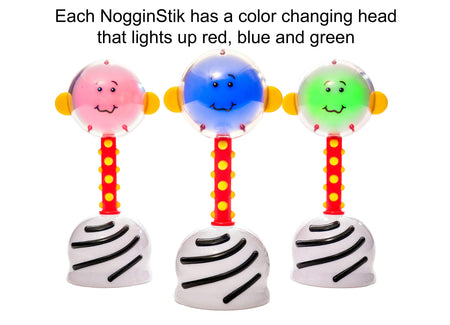 SmartNoggin NogginStik Developmental Light-Up Rattle - Encourage Developmental Milestones from Infant - 12 months