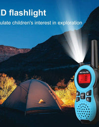 Retevis RT38 Walkie Talkies for Kids,Toys with 22 CH Flashlight,USB Charging Port,Mini Hands Free Walkie Talkie Toy Gifts for Boys Girls Aged 6-12,Camping Hiking Outdoors(Blue, 2 Pack)
