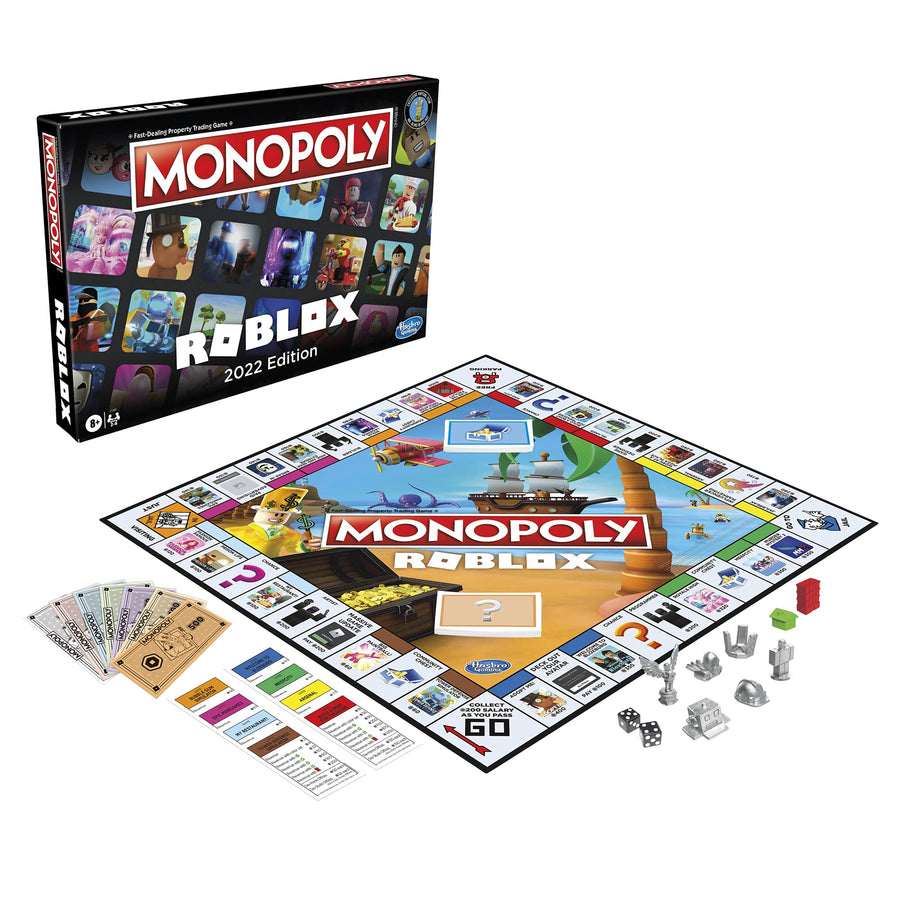 Hasbro Gaming Monopoly: Roblox 2022 Edition Game, Monopoly Board Game Collect and Trade Popular Roblox Experiences