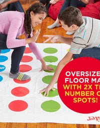 Twister Ultimate: Bigger Mat, More Colored Spots, Family, Kids Party Game Age 6+; Compatible with Alexa (Amazon Exclusive)
