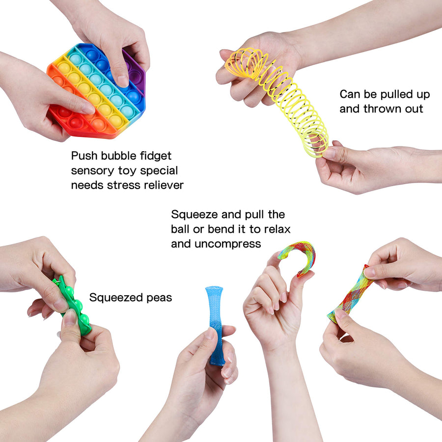 Fidget Packs,24 Pack Sensory Toys Set,ADHD Toys for Kids,Toys for Reducing The Stress and Anxiety of Children Adults,Gifts for Birthday Party Favors