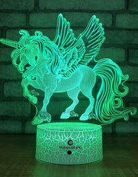 Easuntec Unicorn Gifts Night Lights for Kids with Remote & Smart Touch 7 Colors + 16 Colors Changing Dimmable Unicorn Toys 1 2 3 4 5 6 7 8 Year Old Girl Gifts (Unicorn 16WT)
