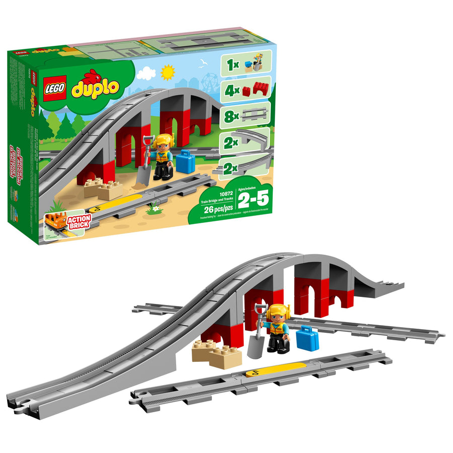 LEGO DUPLO Train Bridge and Tracks 10872 Building Blocks (26 Pieces)