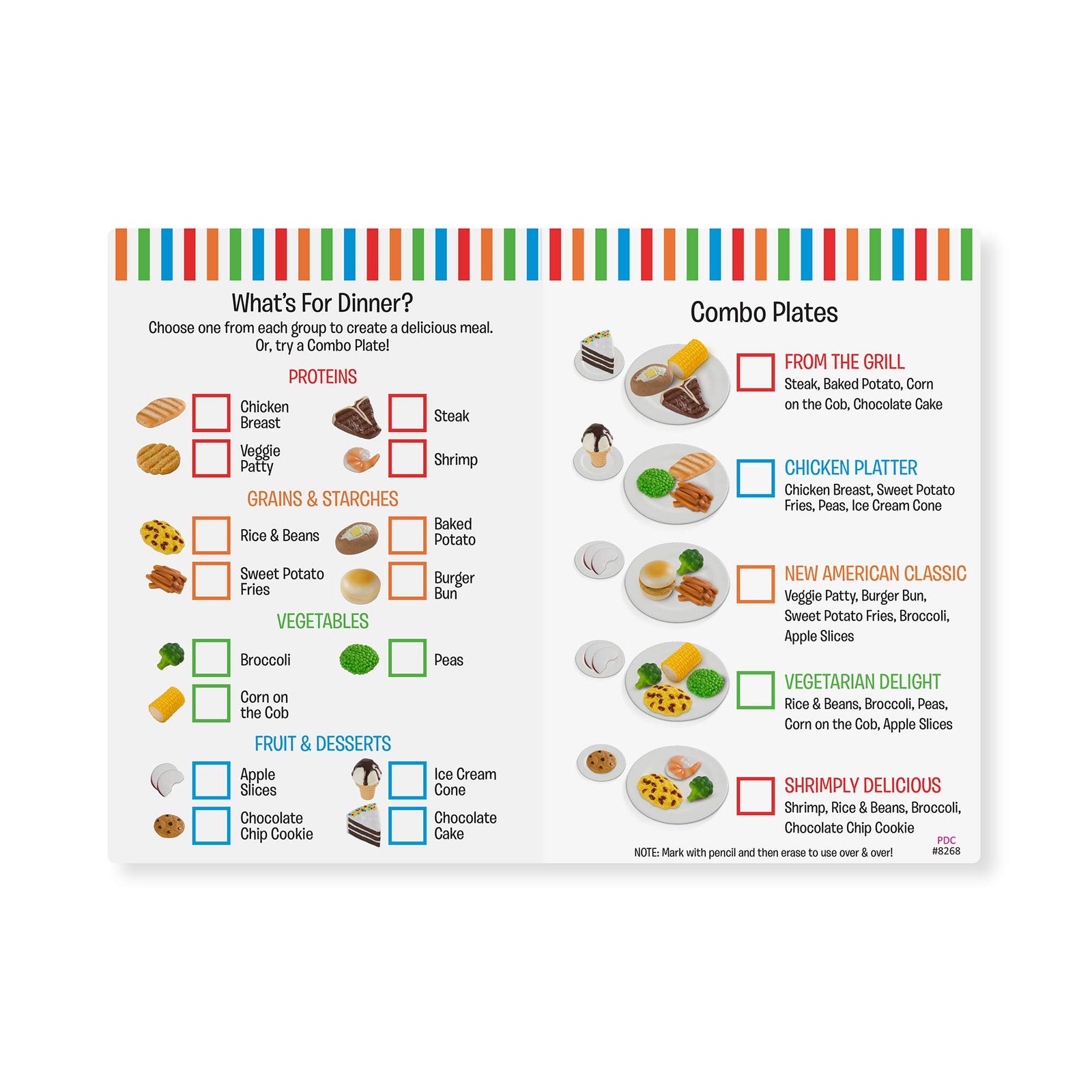 Melissa & Doug Food Fun Combine & Dine Dinners - Blue