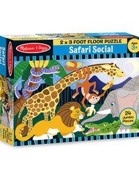 Melissa & Doug Safari Social Jumbo Jigsaw Floor Puzzle (24 pcs, 2 x 3 feet)
