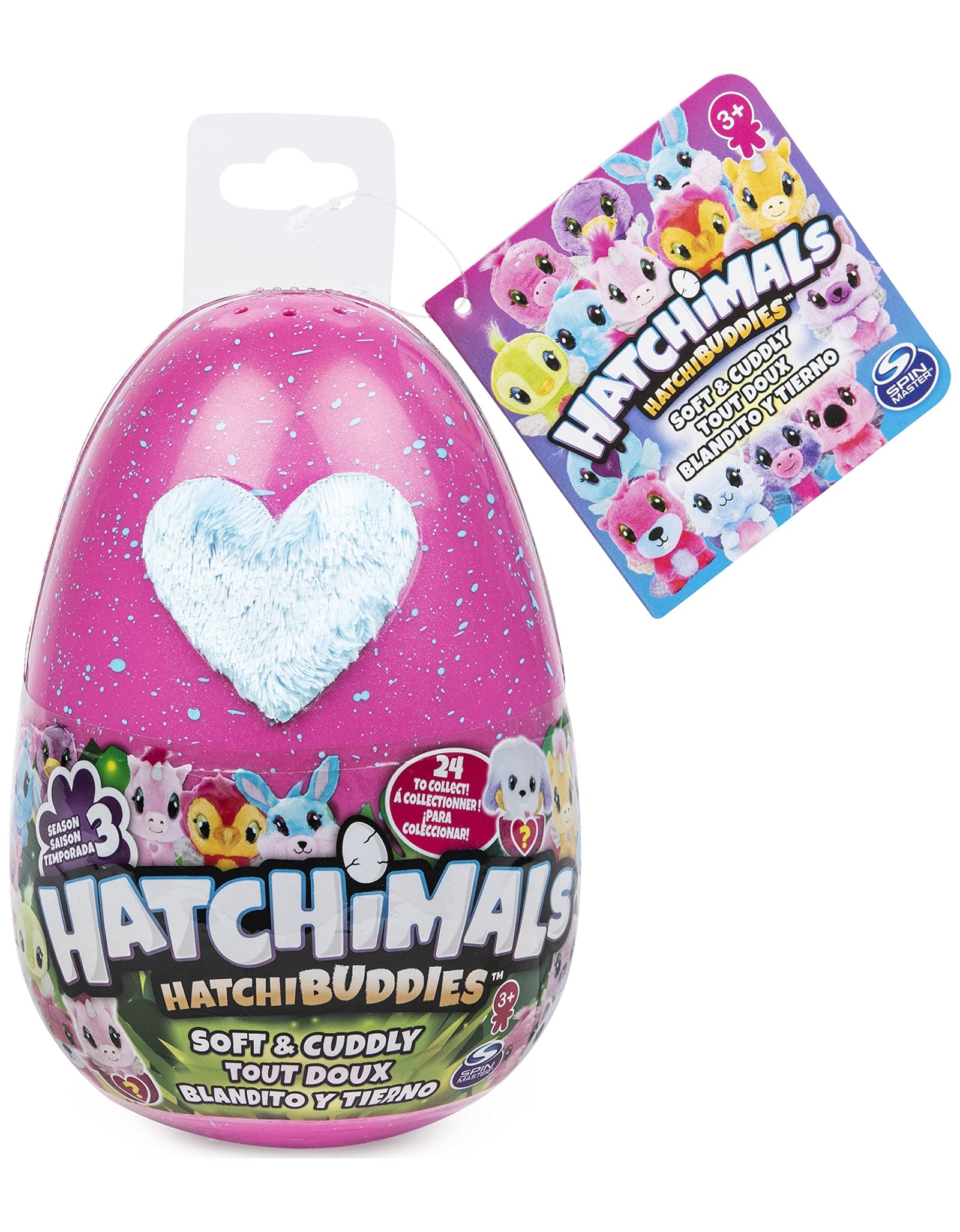 Hatchimals HatchiBuddies, 6” Tall Plush with Egg (Styles May Vary)