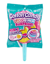 Oosh Slime Color Mix Surprise, Scented Fluffy, Soft and Stretchy Slime, Non-Stick Cotton Candy - Yellow Handle Teal Lollipop
