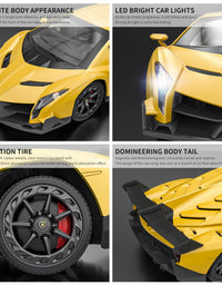 Officially Licensed RC Series, 1:24 Scale Electric Sport Racing Hobby Toy Car Lamborghini Model Vehicle for Boys Girls 3 4 5 6 7 8 9 Years Old Birthday Gifts
